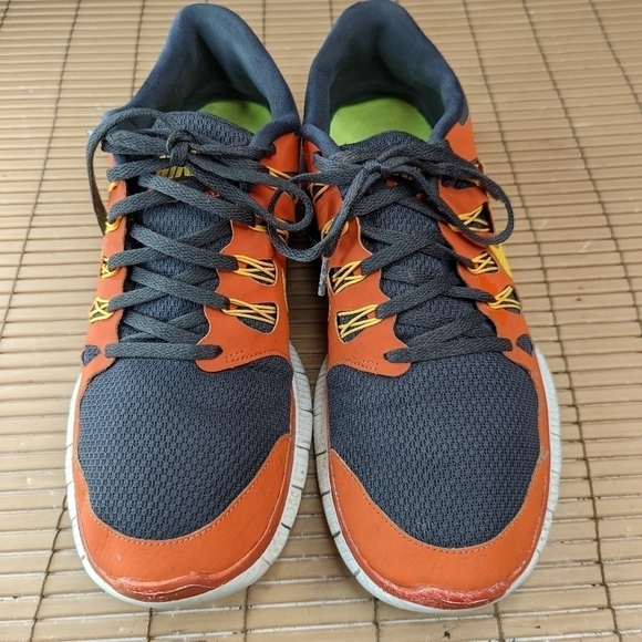 Nike Free 5.0 Men\'s Running Shoes Very Rare Orange/ Black 579959-088 Size 11.5. main image 4